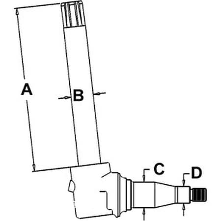 Aftermarket New RH/LH Spindle Fits John Deere Tractor 4050 4240 4250 4255 4430 4440 AR82754